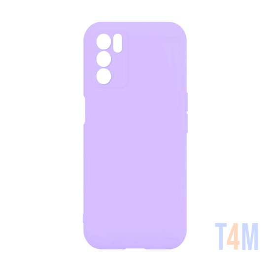 Capa de Silicone com Moldura de Câmera para Oppo A16 Roxo